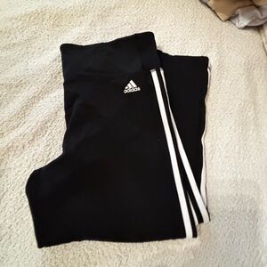 Adidas Black and White Capris